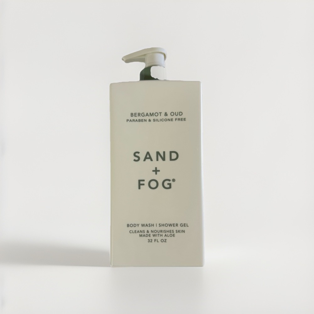 NEW Sand + Fog 32 fl oz BERGAMOT & OUD Body Wash Shower Gel with Pump